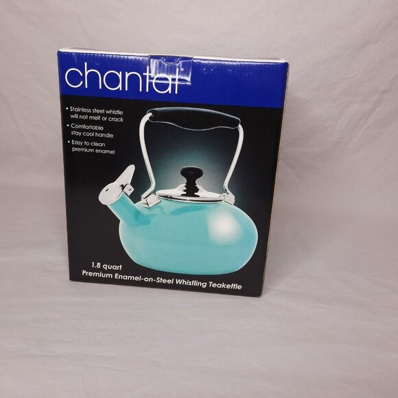 Chantal 1.8 Qt Premium Enamel on Steel Classic Whistling Teakettle Stove Top - Picture 4 of 4